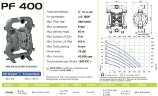 PF0400 Bomba alimentaria FLUIMAC PHOENIX FOOD AISI316, 380 l/min bomba neumática de membrana