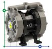 Pompe pneumatique à membrane PHOENIX P55 PP NBR, 55 l/min pour coagulant