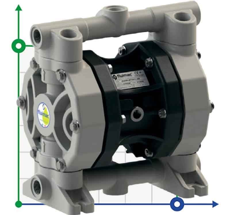 Pompe pneumatique à membrane PHOENIX P55 PP NBR, 55 l/min pour coagulant