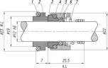 Joint d'arbre Lowara R-LW 12, SIC/SIC, VITON, 316