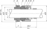 Joint d'arbre Lowara R-LW 12, SIC/SIC, VITON, 316