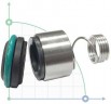 Joint d'arbre Lowara R-LW 12, SIC/SIC, VITON, 316