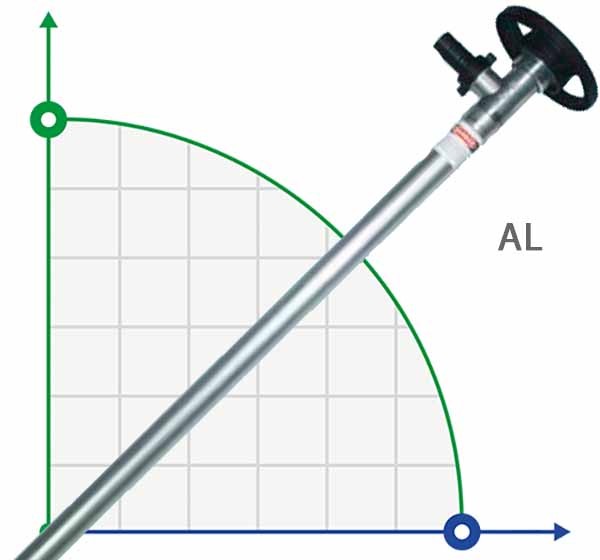 1000 mm, AL, HP Pumpenteil (Rohr) zur Pumpe für Fässer