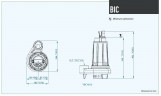 Bomba sumergible para aguas residuales Dreno BIC EVO 50-2/150 T/G con impulsor de dos canales