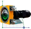 Industrial hose pump JXHIN-20-ABS Plastic-NR-P, 391 l/h, 0,55 kW, 10 bar, 380V