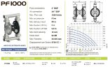 PF1000 FDA насос для пищевых продуктов FLUIMAC PHOENIX FOOD AISI316, 1050 л/мин пневматический мембранный