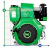 Дизельний привід ВОМ PD 178, 3,7kW, 3000rpm заміна електричного мотора