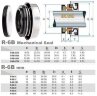 Gleitringdichtung für Motorpumpe R-6B 30, SiC/SiC, Viton, 304