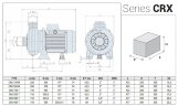 Pompe en acier inoxydable CRX EBARA DWO 400, 3 kW, 66 m3/h, 18 m, 380 V/T, AISI 304 avec roue ouverte