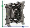Pompe à membrane pour acide nitrique PHOENIX P120 AISI316 HYTREL+PTFE, 120 l/min