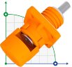 CN08-LSP200A-01-LD, 200A, 1500V DC Bolzenanschluss Schraubausführung, orange