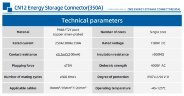JC-CN12-S-01-LM, 300A, 1500V DC Gniazdo przyłączeniowe do systemów magazynowania energii typu nakrętkowego, pomarańczowe