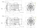 Horizontal centrifugal pump MB 120, PP, VITON, B