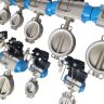 PN16 DN125 Засувка Батерфляй, корпус і диск AISI 304, PTFE з пневмоприводом подвійної дії, позиціонер 4-20MA