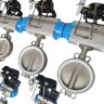 PN16 DN125 Засувка Батерфляй, корпус і диск AISI 304, PTFE з пневмоприводом подвійної дії, позиціонер 4-20MA