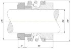 Торцевое уплотнение вала насоса R-MG13 55, SIC/SIC, EPDM, 304, G60 типа ROTEN L3N, STERLING SMG13, LIDERING LRB17NU