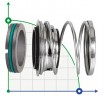 Уплотнение торцевое механическое R-T2 2.3/4, SIC/SIC, VITON, 304
