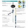 1200 mm, AISI 316L bare part (pipe) to the barrel pump