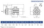 Pompa chemiczna ze sprzęgłem magnetycznym FLUIMAC COMPASS CM 4 PVDF, 0,12 kW, 220V