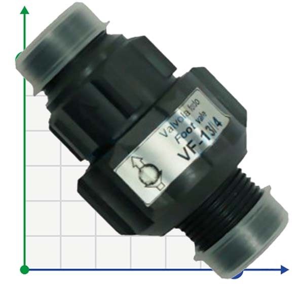 Клапан забору PVC-FPM 1 1/2 дюйма