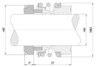 Торцевое механическое уплотнение вала R-MG13 60, SIC/SIC, EPDM, 304, G60