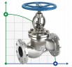 PN16 DN25 tainless steel flanged valve AISI 304, Seal AISI 304