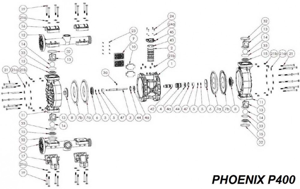 Collecteur haut / bas 1 1/2, PC, PHOENIX P400