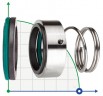 Sello mecánico R-M3N 45, SIC/SIC, VITON, 304, ВТ
