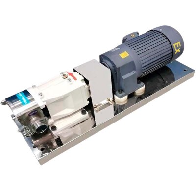 Pompe à cames pour savon liquide et dentifrice CYB15-3Y, 15 m³/h, 0,6 MPa, 5,5 kW, 400 tr/min, 380 V, 50 Hz, AISI 304, Ex, raccord à bride
