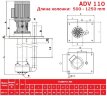 ADV 110/PVDF/1250/1.5HP/2800/BSP - bomba centrífuga vertical
