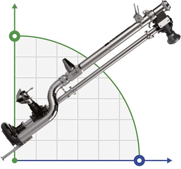 Veneroni LVTM 12/540, 2m, 360 m3/h vertikale Pumpe von Zapfwelle und Mischschraube