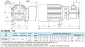Bomba Vortex para zumos de frutas LIVERANI EP JUNIOR 1 1/4, 58 l/min, TF/I, 0,56 kW, 2800 rpm, 380V, AISI 316, Seal Cer.-Grafito-Viton