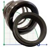 Garniture mécanique simple R-BT-RN 38, SIC/SIC, VITON, 304, T8RN