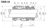 Ущільнення насосу Grundfos R-706B 12, CAR/SIC, EPDM, 304