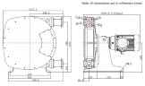Industrial hose pump JXHIN-65-CI+SS-F-NR-P, 18 m3/h, 5,5 kW, 16 bar, 380V