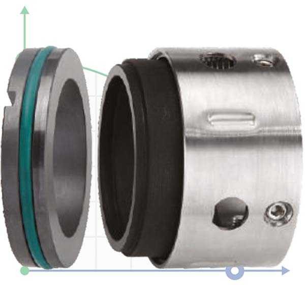 Торцевое механическое уплотнение R-8U 2.1/8, CAR/SIC, VITON, 304, PG