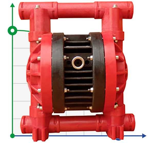 RUBY 025P-P-TPT-F Pneumatische Membranpumpe