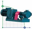 Bomba de engranajes para betún EMSE EDP-I 2 1/2 pulg., 25 m3/h, 3 bar, 4 kW, 500 rpm, 380 V, 50 Hz con camisa de calefacción, motor de engranajes