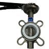 PN16 DN40 Vanne papillon, corps et disque en acier inoxydable AISI 304, siège PTFE