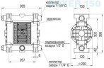 Пневматичний мембранний насос BOXER 150 ALU IB150-ALHTTRV--