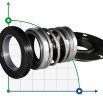 Double mechanical seal for pump Tsurumi R-260TS 30/35, SIC/SIC/SIC/SIC, VITON, 304