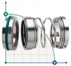 Уплотнение механическое торцевое R-1527 40, TC/SIC, VITON, 304, T5S43