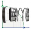 Ординарное уплотнения вала R-FBC 60, SIC/SIC, VITON, 304, NG