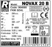 NOVAX 20B 2850rpm pump for hot liquids up to 95°C