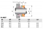 Уплотнение механическое Inoxpa R-M07 5/8, SIC/CAR, EPDM, 304