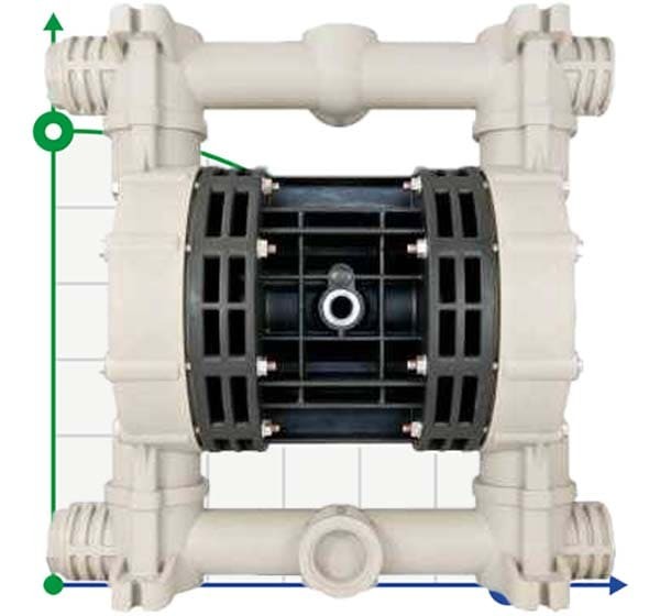 Насос DEBEM BOXER 251 РР+PTFE IB251-P-HTTPT пневматичний мембранний