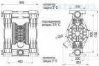 Bomba neumática de diafragma BOXER 503 Plástico PP