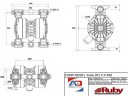 Pompe à membrane pneumatique RUBY 051P-P-TPT-T