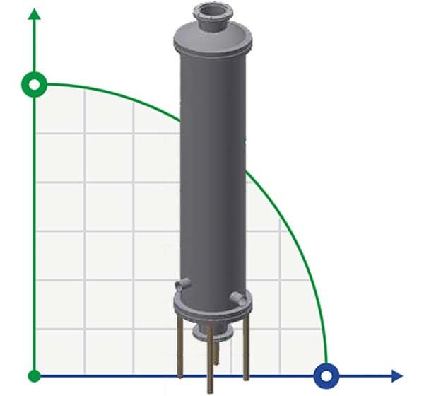 Intercambiador de calor de carcasa y tubos condensador W6.203, 10 m2