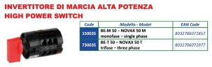 Conmutador trifásico de alta potencia 16 A 400V para BE-T 50 - NOVAX 50 T para bomba ROVER POMPE